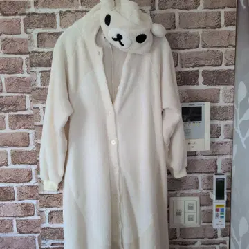 리락쿠마 인형옷 파자마 크림색