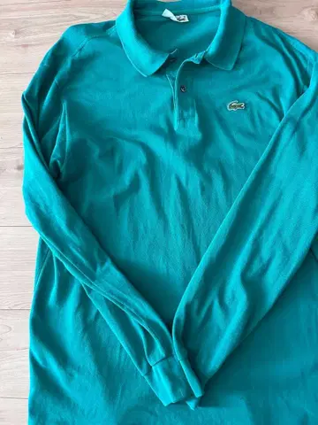 LACOSTE 프랑스제 긴팔 피케 셔츠 그린 빈티지