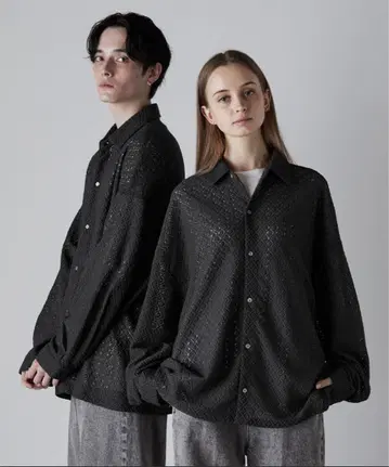 [ CLEL ] 벌룬 슬리브 루즈 레이스 셔츠