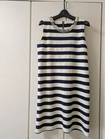 스트라이프 슬리브리스 원피스 배송비 포함 익명 배송