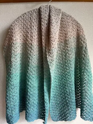 핸드메이드 그라데이션 스톨, 숄, 머플러, 무릎 담요