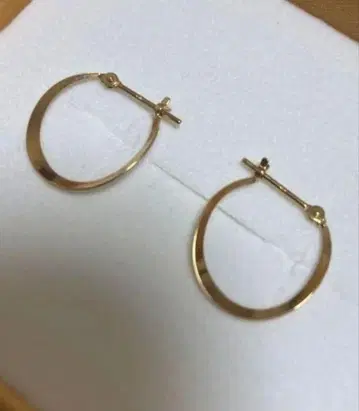 K10 골드 후프 귀걸이