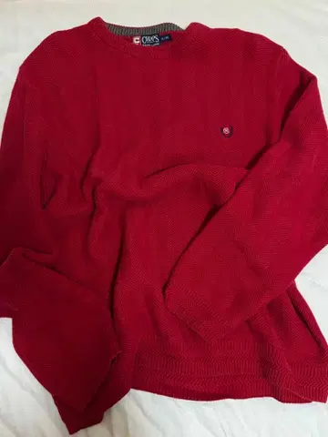 빨간색과 그린 헤링본 스웨터 2개 세트 (1개 구매도 가능)