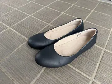 무인 24.0cm 가죽 플랫슈즈