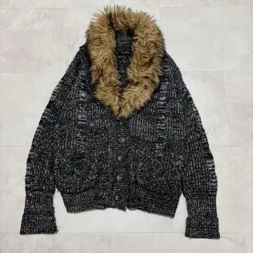 퍼 M 가디건 y2k 갸루 남자 시크 스타일 헤이세이 갸루 아카이브