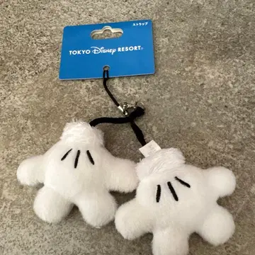 도쿄 디즈니 리조트 복슬복슬 손 모양 스트랩