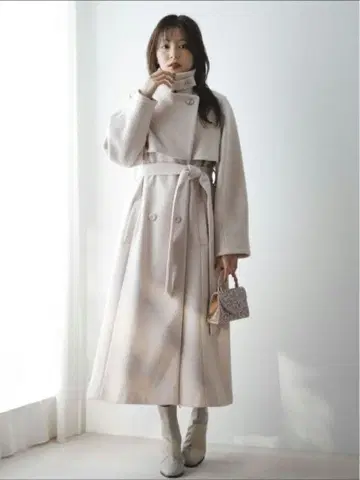 dazzlin 2WAY 컬러 레이디 코트 아이보리