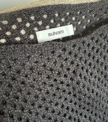 sulvam 시스루편 블랙 니트 스웨터 긴팔