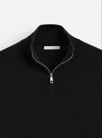 택 포함 새상품 ZARA 집업 코튼 니트 L 네이비 블루