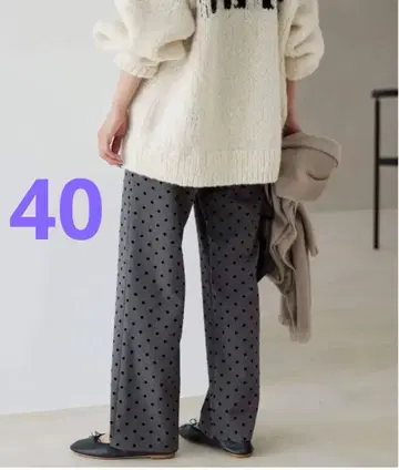 SLOBE IENA CIRCULATE WARM 팬츠 40 그레이 도트