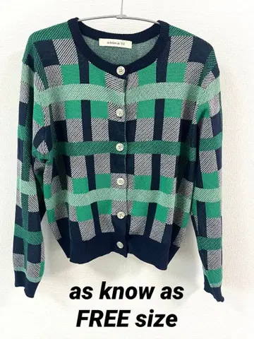 as know as 가디건 오피스용 체크 무늬 가을/겨울용
