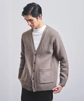 SLOANE 가디건 그레이 4 로우 게이지 요요기우에하라 BURNISH