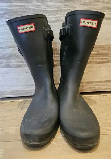 HUNTER 블랙 장화 Uk7.EU38
