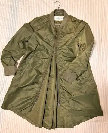 레이빔즈 오버 사이즈 백 턱 집업 롱 기장 MA-1 블루종