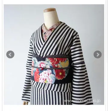 스트라이프 패턴 이중 기모노 마메치요 모던 L 사이즈