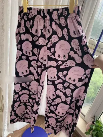 lazyoaf&Esther bunny 토끼 패턴 릴랙스 핏 팬츠