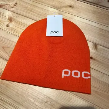 [ 미사용 새상품 ] POC 오렌지 니트 모자 비니 POC