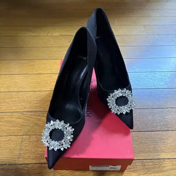 MNG 블랙 하이힐 사이즈 40 25cm