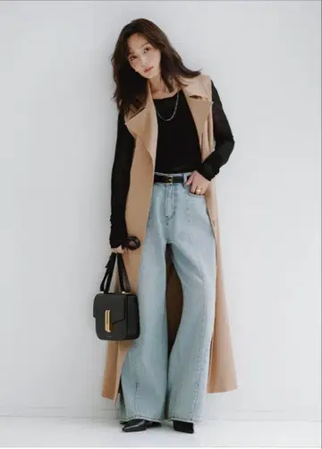 글로스 울 롱 베스트 베이지