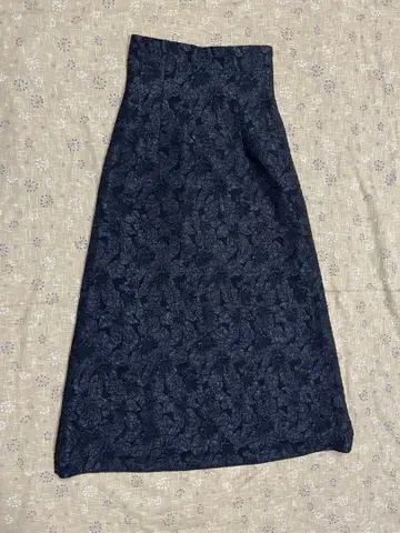 snidel 자카드 스커트 롱 스커트 블랙