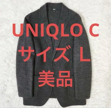 새상품급 UNIQLO C 유니클로 니트 자켓 다크 그레이 L