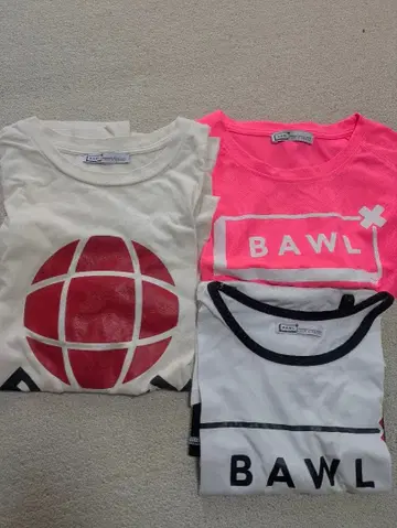 BAWL 보울 피트니스 티셔츠 3장 세트