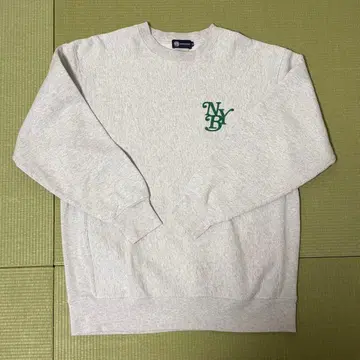 그레이 NY 로고 맨투맨 NEW YORK BURST