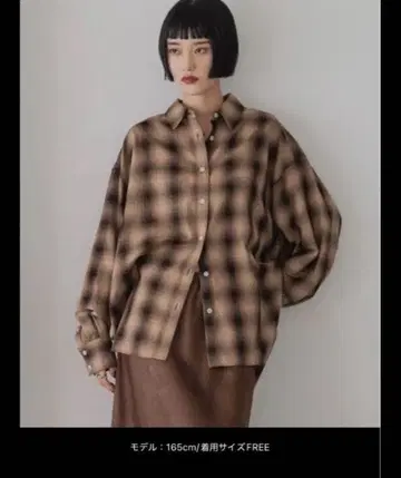 로리즈팜 미사용 셔츠 모듬 체크 빅 셔츠