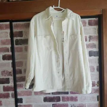 아이보리 코듀로이 워크 셔츠