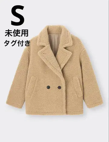 GU 보아 하프 코트 베이지 S