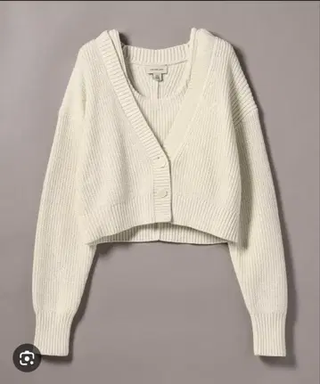 Calvin Klein 탱크탑 포함 니트 가디건