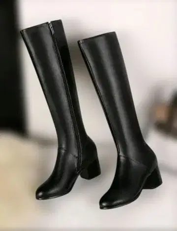 블랙 롱 부츠 사이즈 39