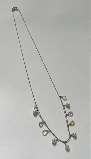 KAORU 카오루 여성용 목걸이 펄 아쿠아 마린