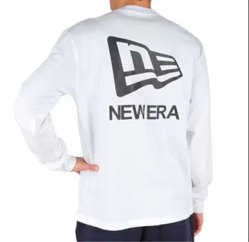 새상품 NEWERA (뉴에라) 남성용 긴팔 티셔츠 롱티셔츠 론티 화이트