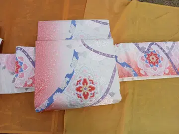 나고야 오비 핑크와 화이트 그라데이션