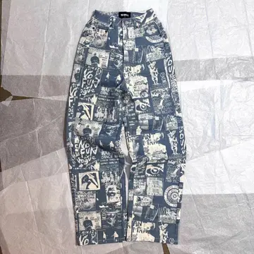 THE PEOPLE VS 워싱 인디고 카고 스트레이트 팬츠