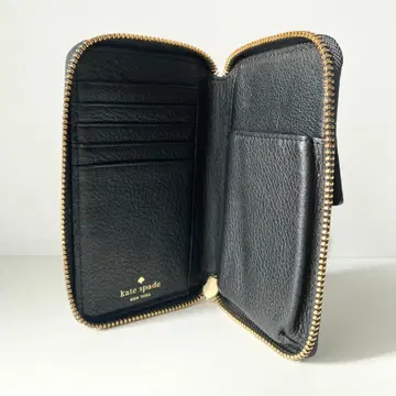 새상품 Kate spade 스트랩 부착 멀티 케이스 블랙 가죽