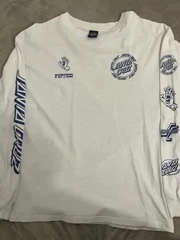 SANTA CRUZ 긴팔 티셔츠 화이트