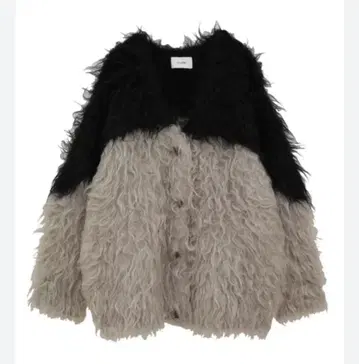 CLANE 클라네 바이컬러 샤기 니트 가디건 30,800엔