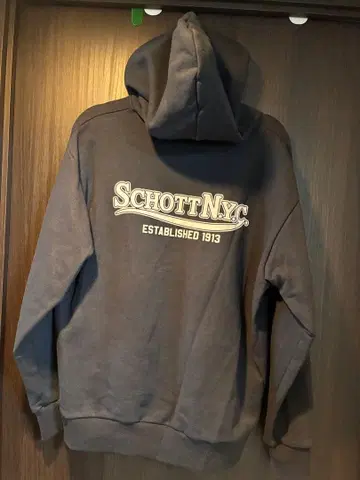 SCHOTT NYC 후드 부착 후드티 블랙