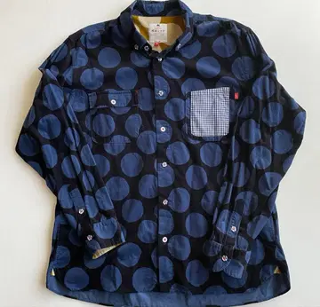 카와타니 셔츠 XL 사이즈 도트 무늬