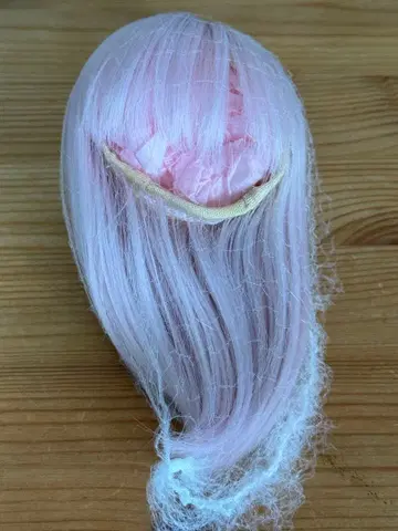 핑크색 숏 헤어 가발 9inch