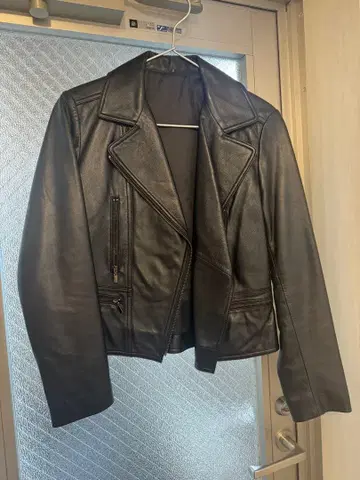 블랙 양가죽 라이더 자켓