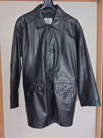소가죽 가죽 재킷 하프 코트 사이즈 L