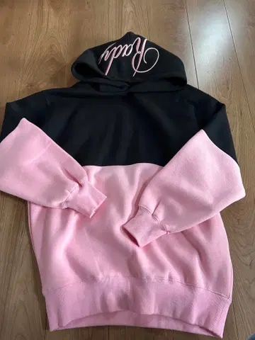 Rady 레이디 바이컬러 로고 후드티 오버 사이즈 속기모 M