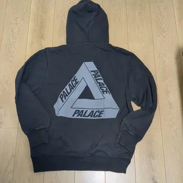 PALACE 팔라스 블랙 후드티 올드 가공
