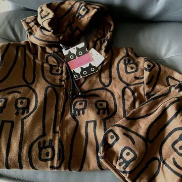 새상품 와코루 마타노 아츠코 후드티 룸웨어 집업 L