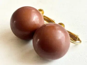 골동품 당시물 빅 사이즈 공 브라운 브라운 vintage 귀찌