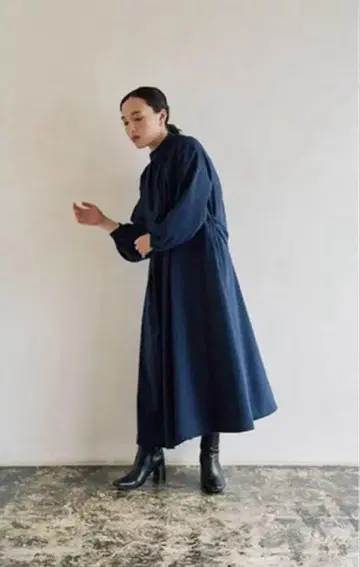 새상품급 [ select moca ] 네이비 롱 드레스 긴팔 원피스