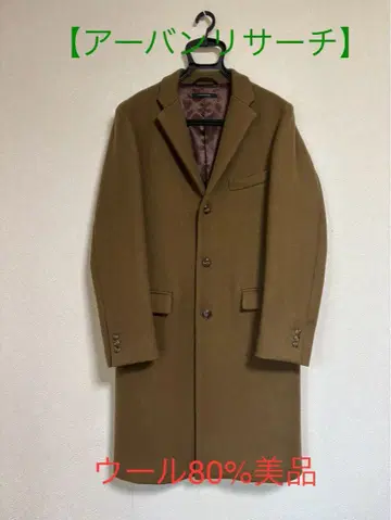 [ 어반 리서치 ] DOORS 울 체스터 코트 카키 40 L 새상품급